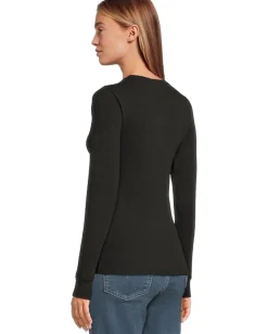 Women Lilla P Rib Slub Long Sleeve Crew