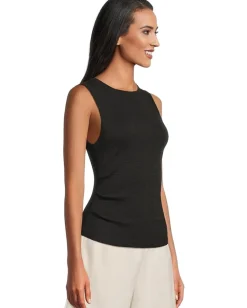 Women Lilla P Rib Slub Side Pleat Tank