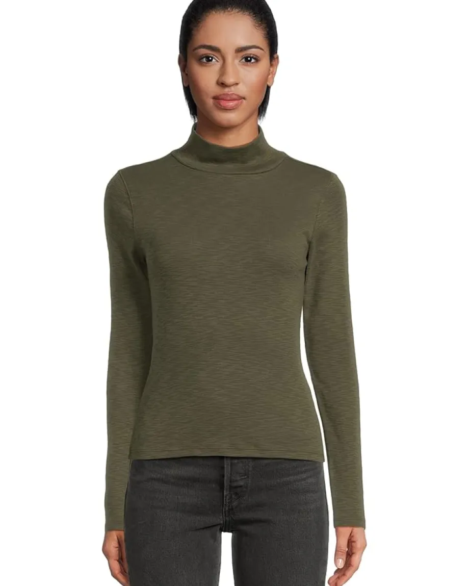 Women Lilla P Rib Slub Turtleneck