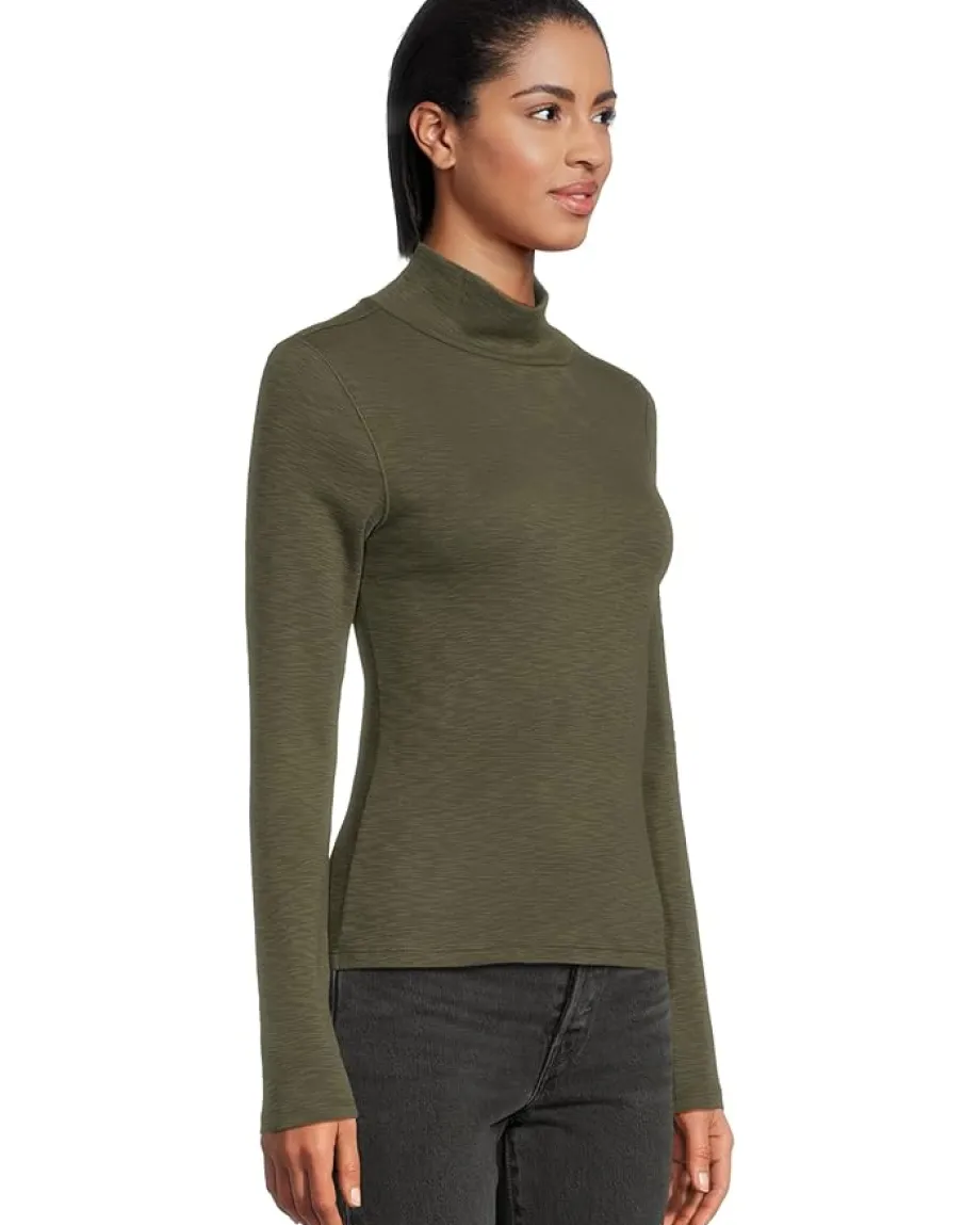 Women Lilla P Rib Slub Turtleneck