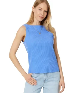 Madewell Ribbed Boatneck Tank Celeste Clearance