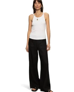 Sanctuary Ribbed Racer Tank White