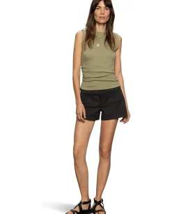 Sanctuary Ribbed Ruched Tank Sage Online