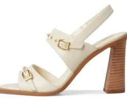 Women Vince Camuto Ridena Studded Buckle High Heel Sandals