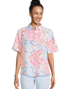 Lilly Pulitzer Ridoc Top Resort White Sun Sea Sand Sale