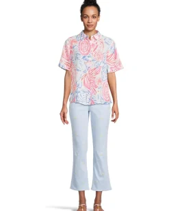 Lilly Pulitzer Ridoc Top Resort White Sun Sea Sand Sale