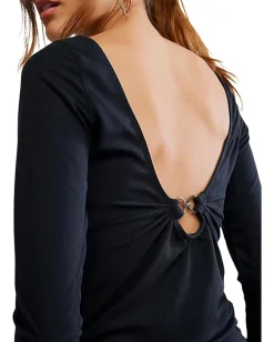 Free People Riley Tee Black Best