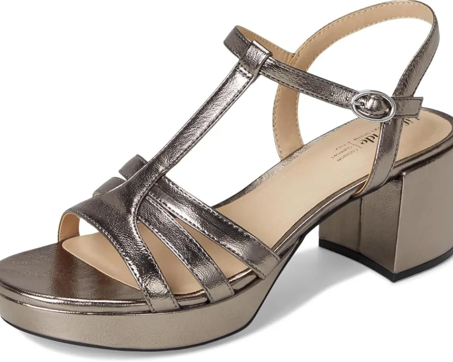 LifeStride Rio Pewter Grey Faux Leather New