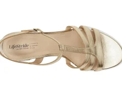 LifeStride Rio Platino Gold Faux Leather Sale