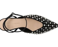 Loeffler Randall Rio Smocked Kitten Heel Black/Crystal Sale