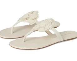 Stuart Weitzman Rio T-strap Sandals Linen