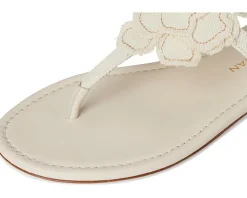 Stuart Weitzman Rio T-strap Sandals Linen