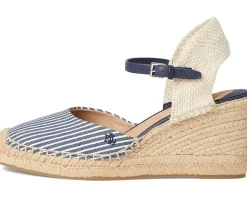Lauren Ralph Lauren Robby Striped Canvas & Jute Espadrille Refined Navy/Natural/Refined Navy/Natural Discount