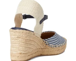 Lauren Ralph Lauren Robby Striped Canvas & Jute Espadrille Refined Navy/Natural/Refined Navy/Natural Discount