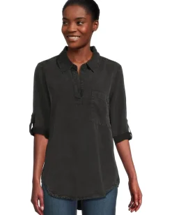 Women Mod-o-doc Roll Tab Patch Pocket Tunic