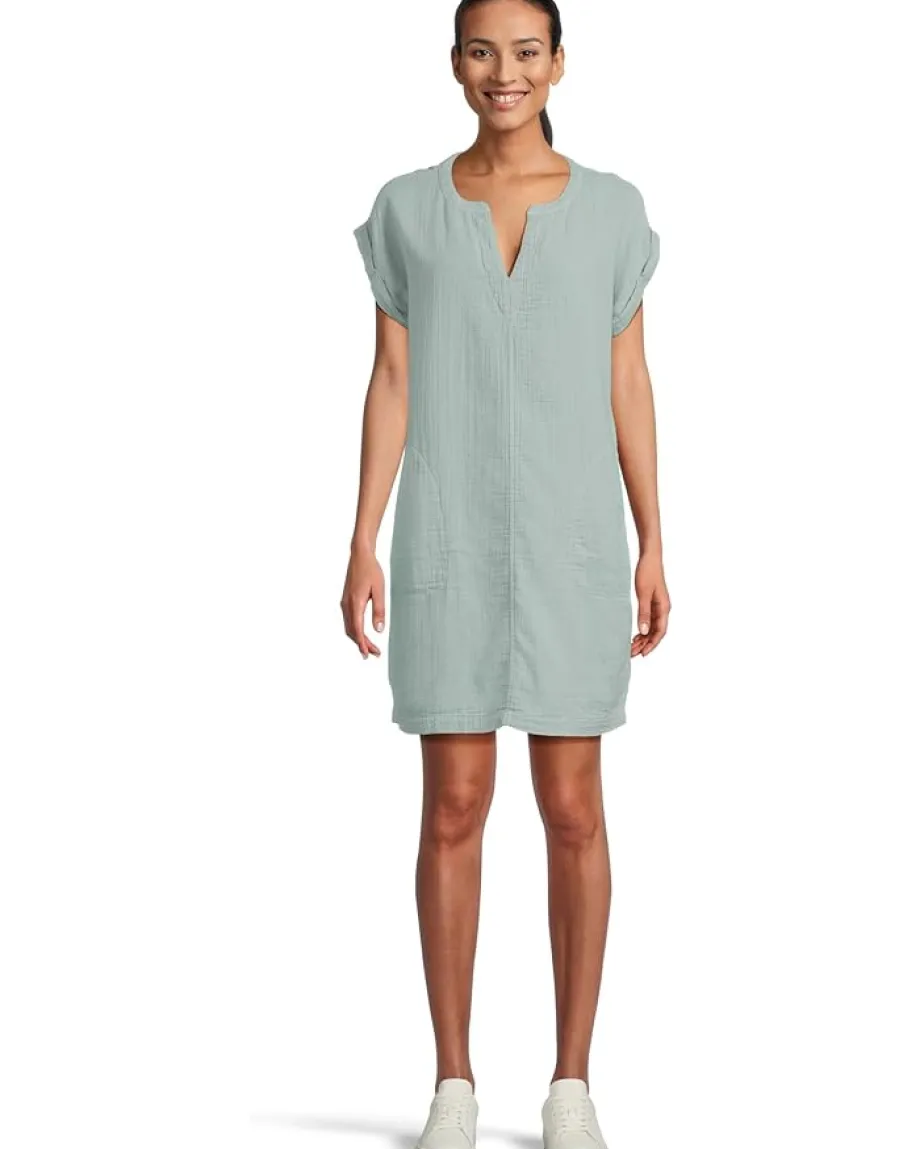 Mod-o-doc Roll-Up Short Dolman Sleeve Shift Dress Gris Mist Discount