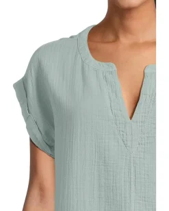 Mod-o-doc Roll-Up Short Dolman Sleeve Shift Dress Gris Mist Discount