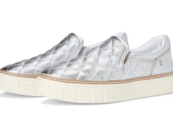 Vince Camuto Romie Quilted Slip-On Platform Sneakers Lux Silver Outlet