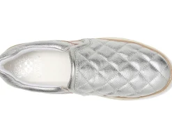 Vince Camuto Romie Quilted Slip-On Platform Sneakers Lux Silver Outlet