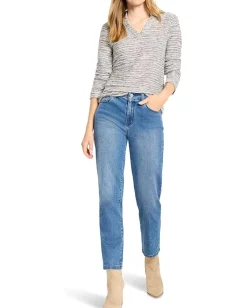 Women NIC+ZOE Rope Shimmer Polo Top