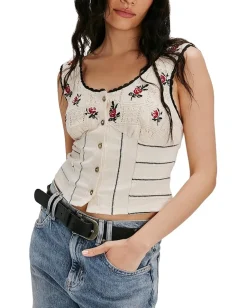 Women Free People Rose Bud Knit Top