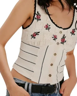 Women Free People Rose Bud Knit Top