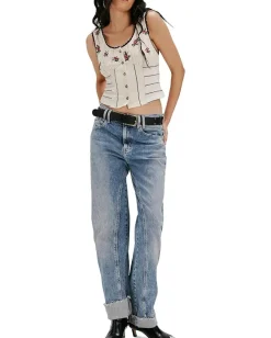 Women Free People Rose Bud Knit Top