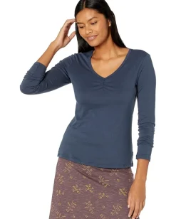 Toad&Co Rose Long Sleeve Tee True Navy Clearance