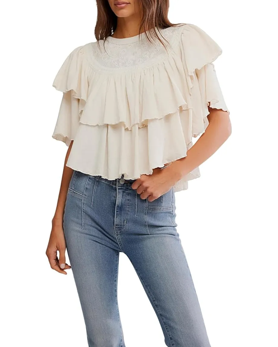 Free People Rose Party Tee Sugar Swizzle Sale