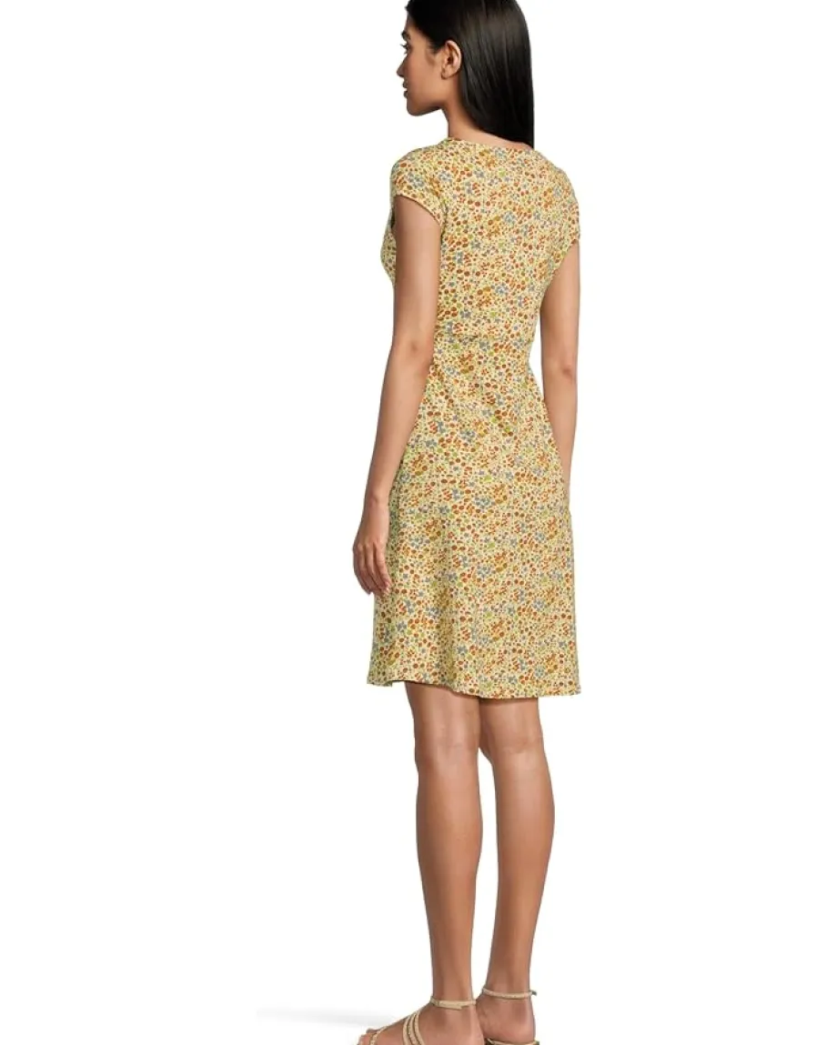 Toad&Co Rosemarie Dress Cinnamon Ditsy Print New