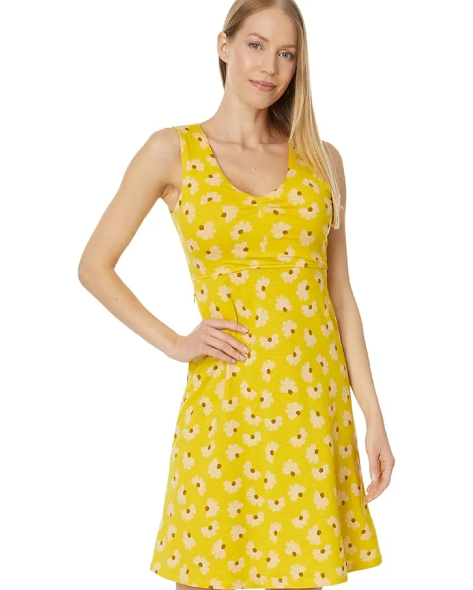 Toad&Co Rosemarie Sleeveless Dress Sulphur 1/2 Daisy Print Discount