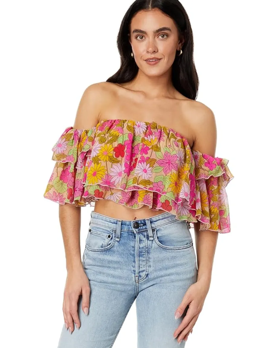 Women Show Me Your Mumu Rossella Ruffle Top