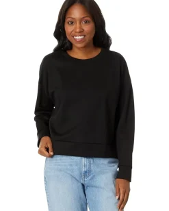 Eileen Fisher Round Neck Boxy Top Black Best