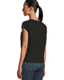 Eileen Fisher Round Neck Top Black Hot