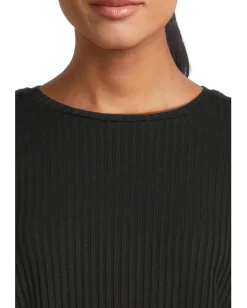Eileen Fisher Round Neck Top Black Hot