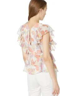 Women Ted Baker Rowyn Frill Detail Top with Tie Detail