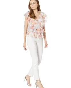 Women Ted Baker Rowyn Frill Detail Top with Tie Detail