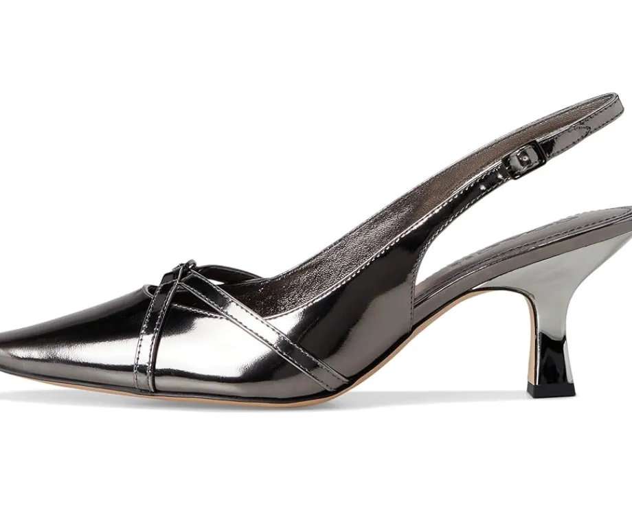 COACH Rowyn Metallic Leather Slingback Anthracite