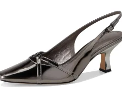 COACH Rowyn Metallic Leather Slingback Anthracite