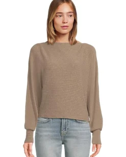 Michael Stars Roxy Balloon Sleeve Top Cobblestone New