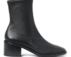 Loeffler Randall Roxy Stretch Ankle Bootie With Block Heel Black Discount