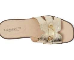 LifeStride Royaltybit Platino Gold Faux Leather Outlet
