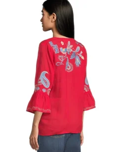 Women Johnny Was Ruffle Sleeve Blouse