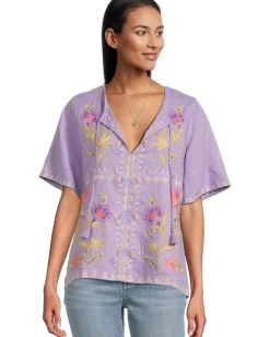 Johnny Was Ruffle Sleeve Field Blouse Bougainvillea Outlet
