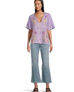 Johnny Was Ruffle Sleeve Field Blouse Bougainvillea Outlet