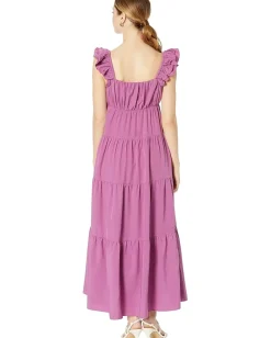 Women English Factory Ruffle Sleeve Maxi Dress