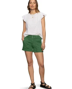 Sanctuary Ruffle Sleeve Shell White Discount