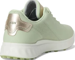 ECCO Golf S Casual Lace Waterproof Golf Shoe Matcha/Gold Metallic Best
