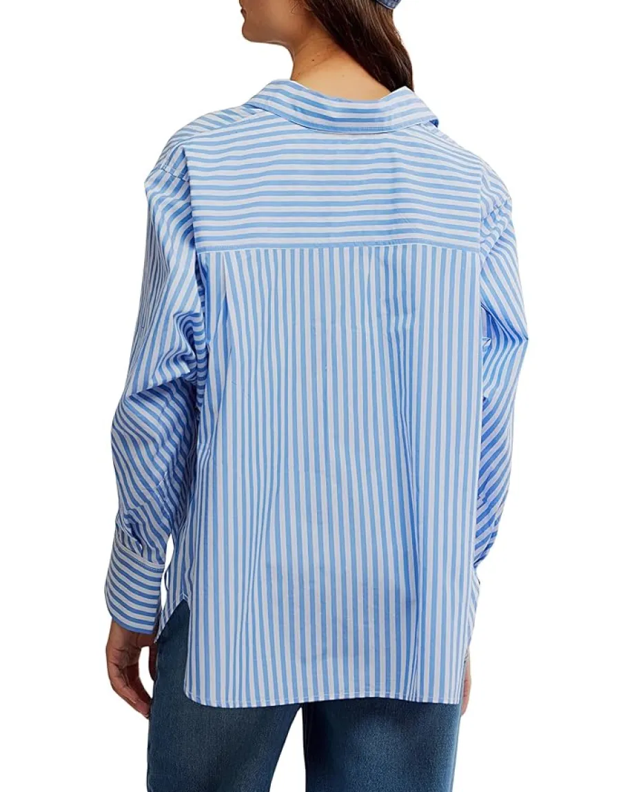 Women Free People Sabine Striped Articulated Shirt