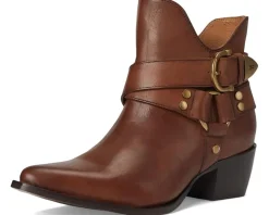 Frye Sacha Multi Strap Bootie Caramel Discount